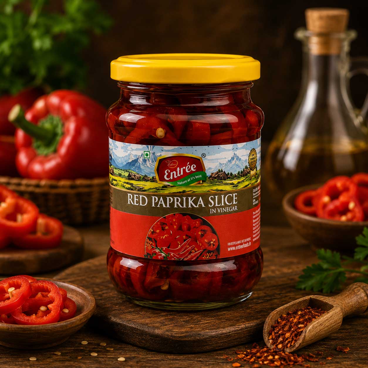 Red Paprika Slices