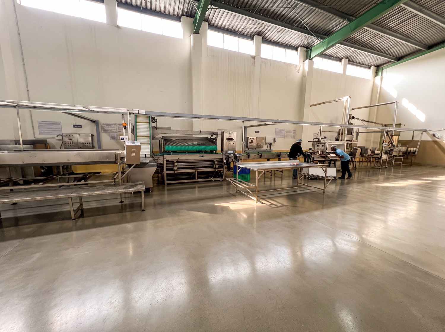 Stainless steel processing lines at the Vishaal Natural facility