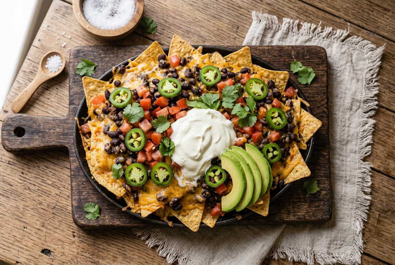 Loaded Nacho Platter with Jalapeños